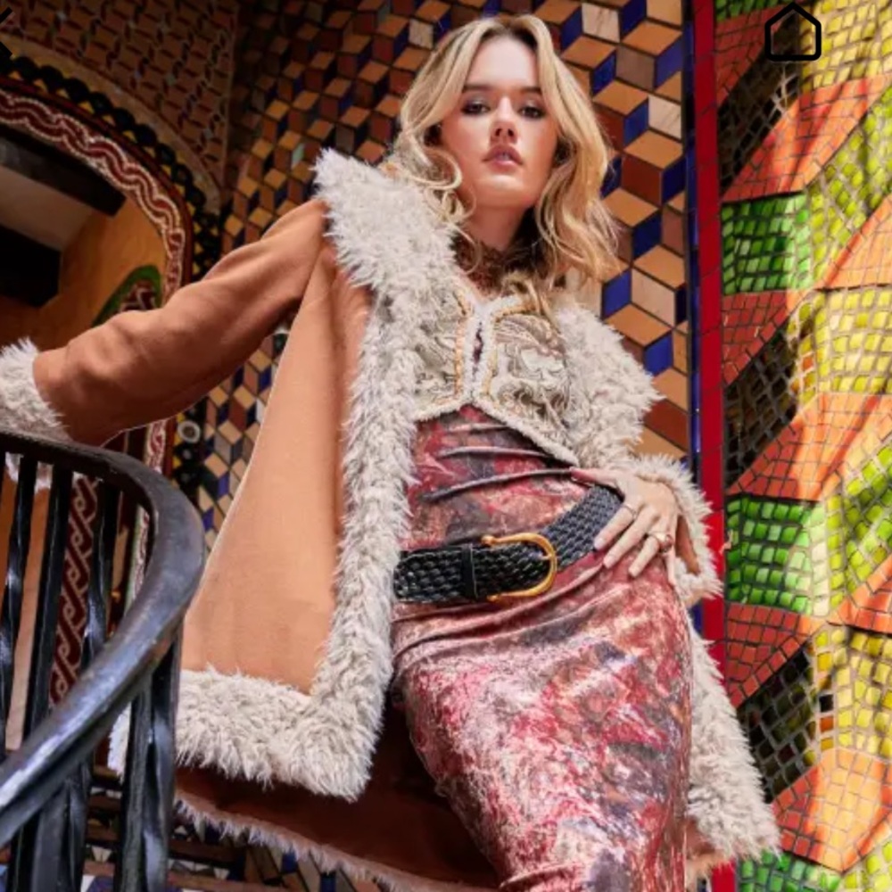Tan Faux Fur Coat
